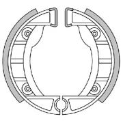 Bremsbackensatz Polini 105x20mm für Trommelbremse für Piaggio / Vespa Ciao, Bravo, Grillo, SI, Vespino Modelle mit Gussrad