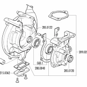 Kurbelgehäuse komplett Polini für Piaggio Vespa Grillo, Si mit Elektronik-Zündung