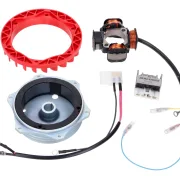 Zündung Set Malossi Power Upgrade auf 12V 90Watt 4-Spulen für Italjet Pack, Piaggio Bravo, Ciao, Grillo, Si, Superbravo Mofa/Moped